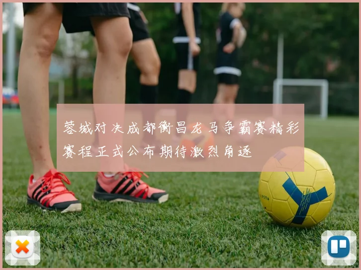 蓉城对决成都衡昌龙马争霸赛精彩赛程正式公布期待激烈角逐